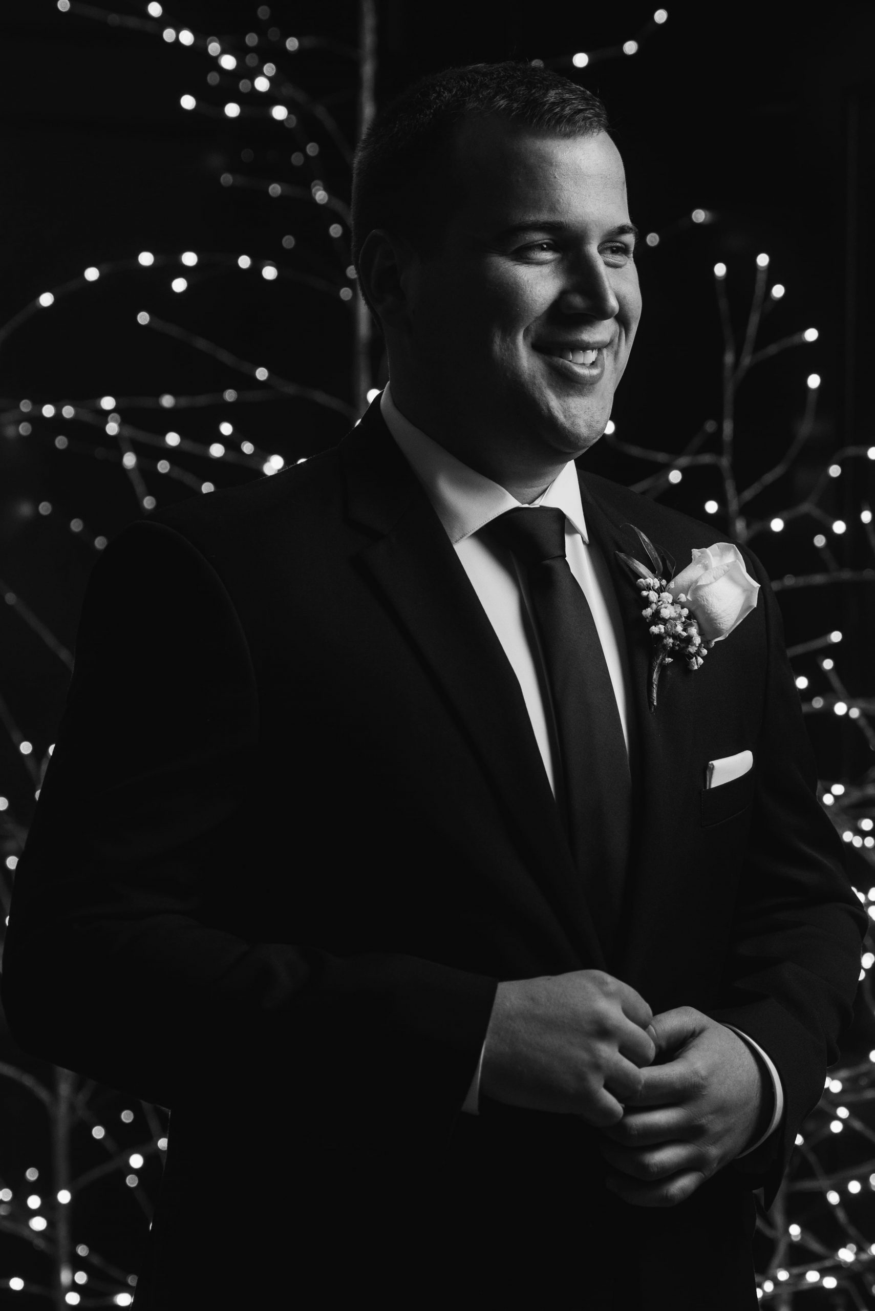 groom smiling 