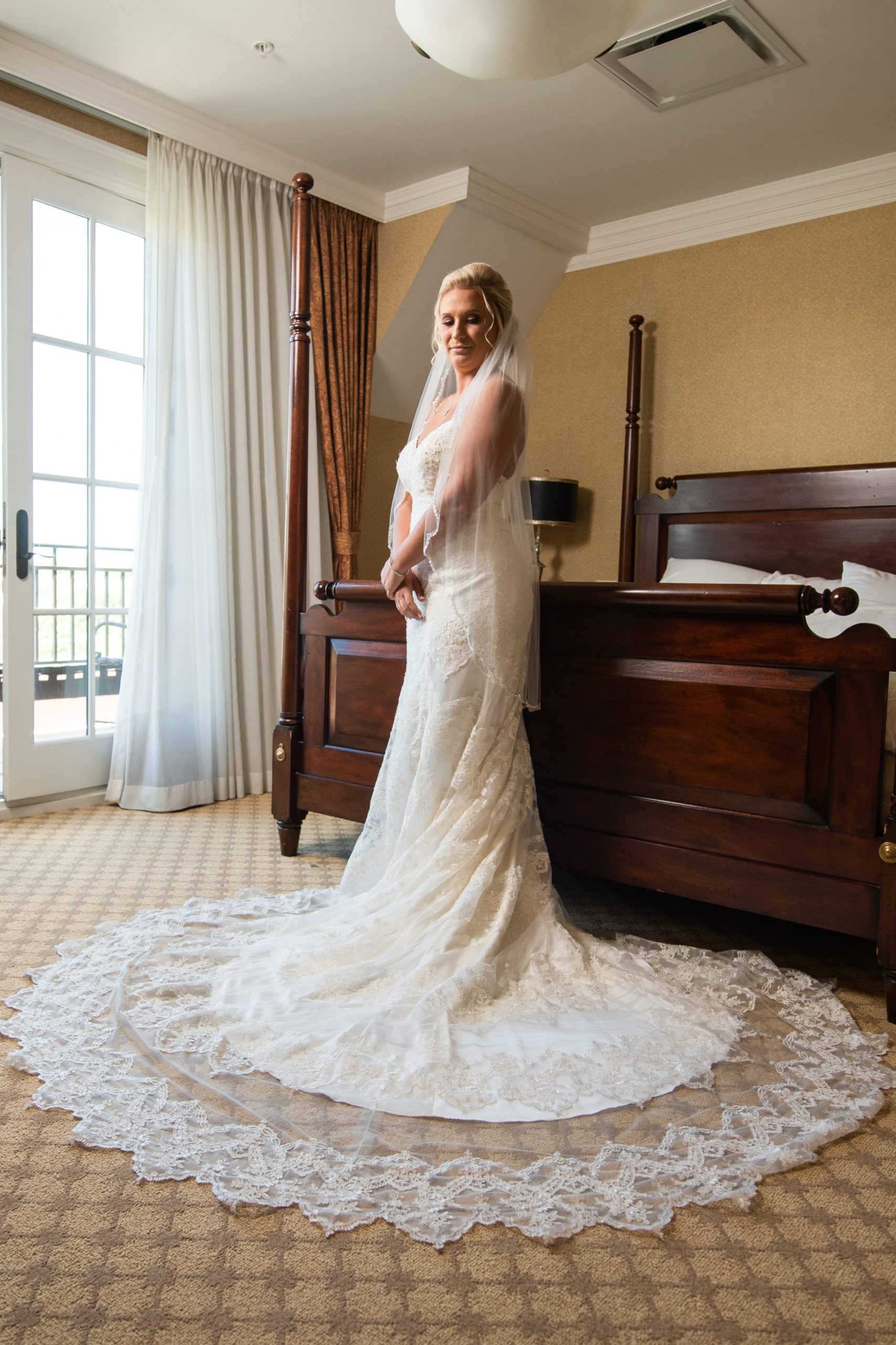 bride pre-ceremony showing dress details