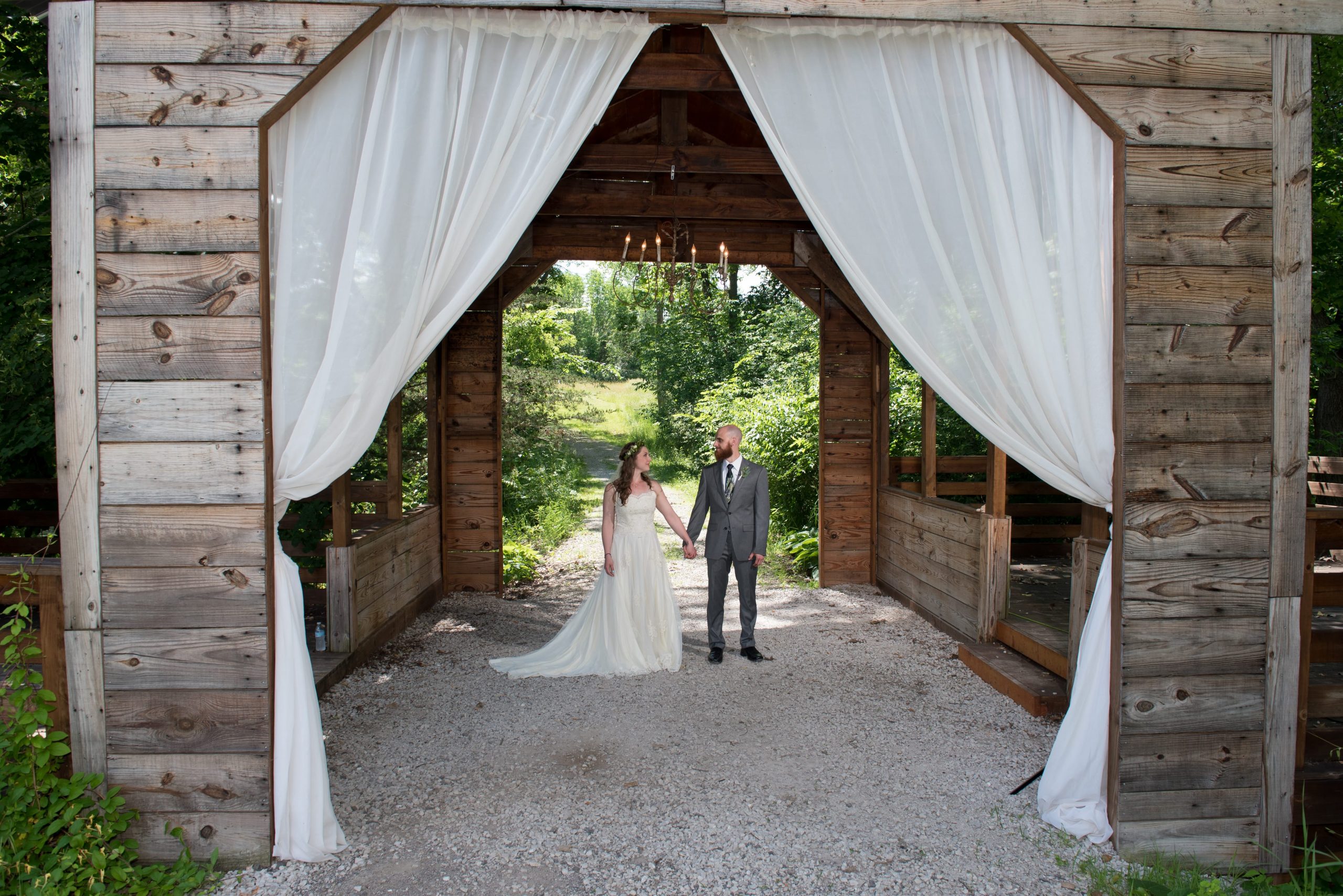 bride & groom at vale royal barn