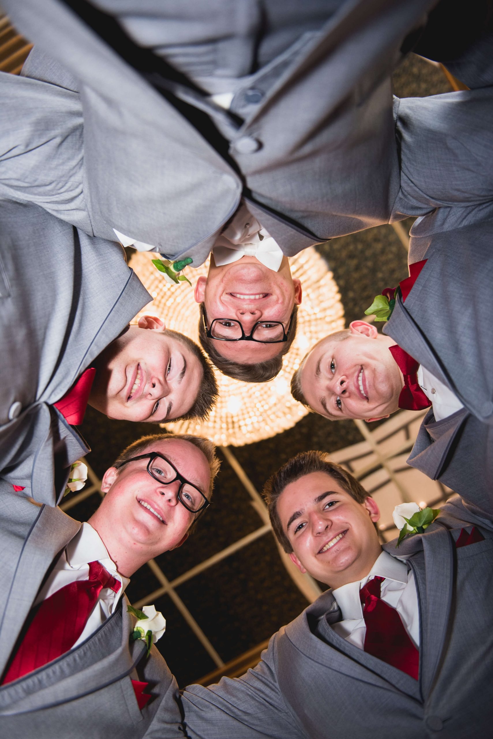 pre ceremony groom with groomsmen