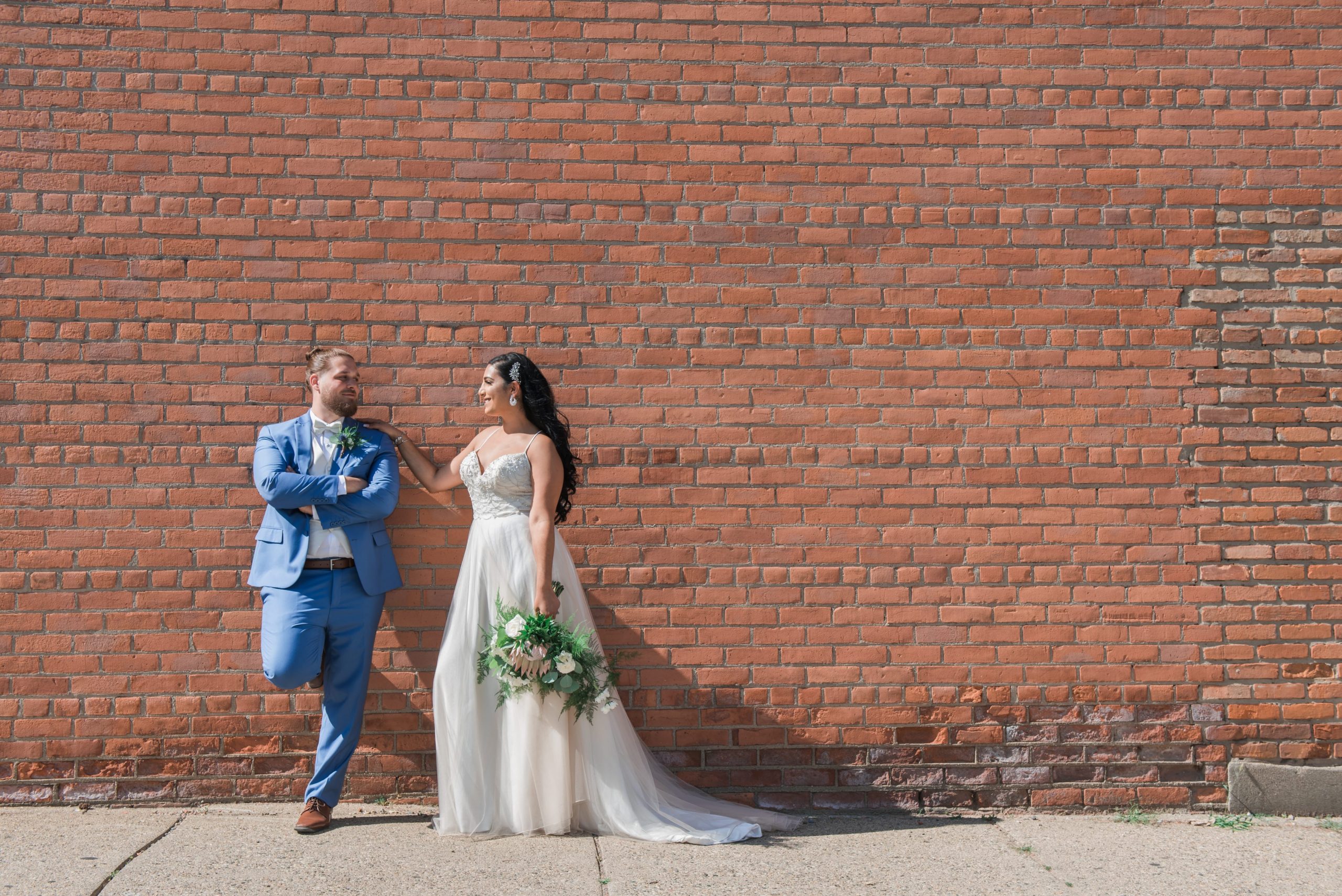 wedding photo outside The Crofoot