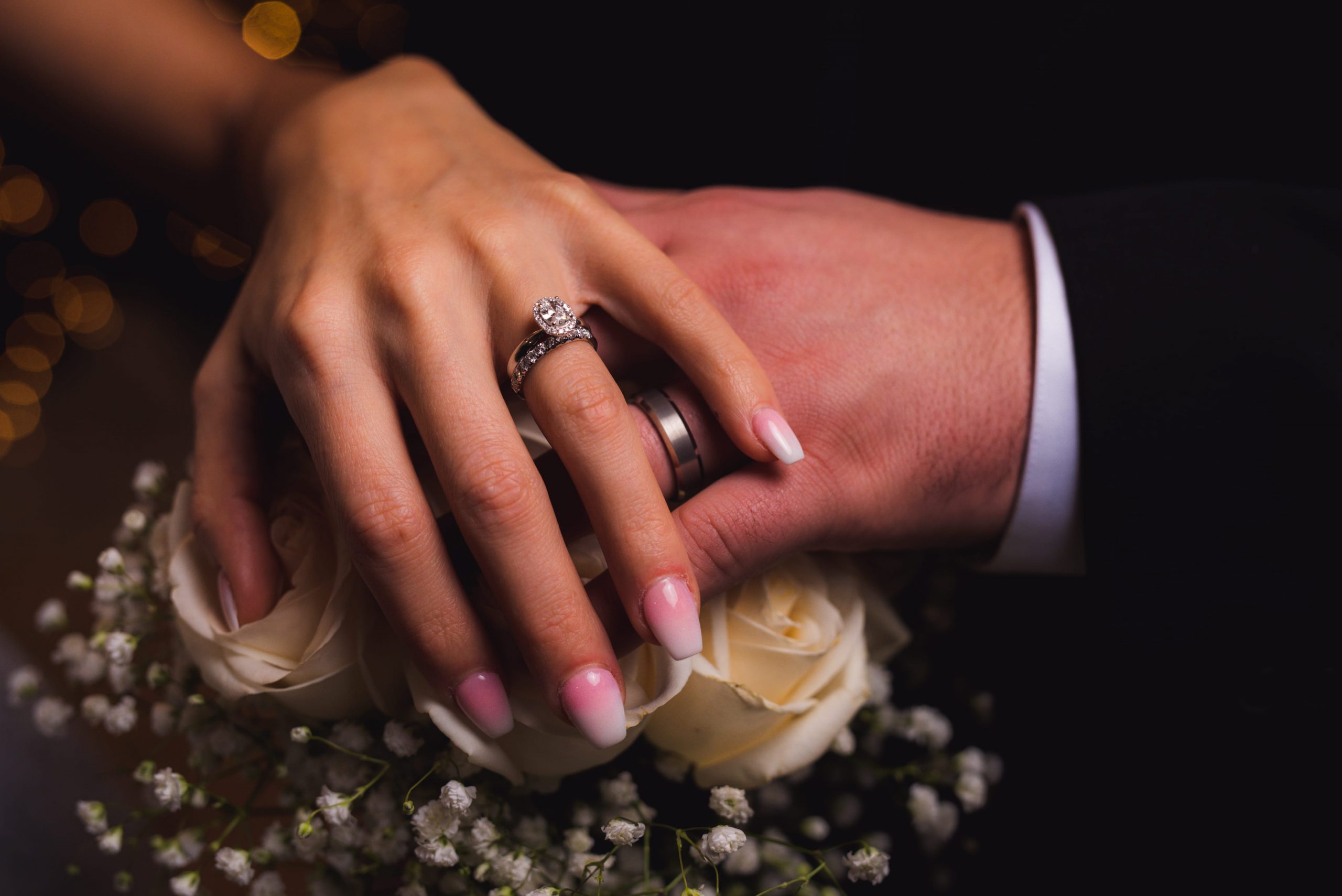 bride and groom wedding ring photo