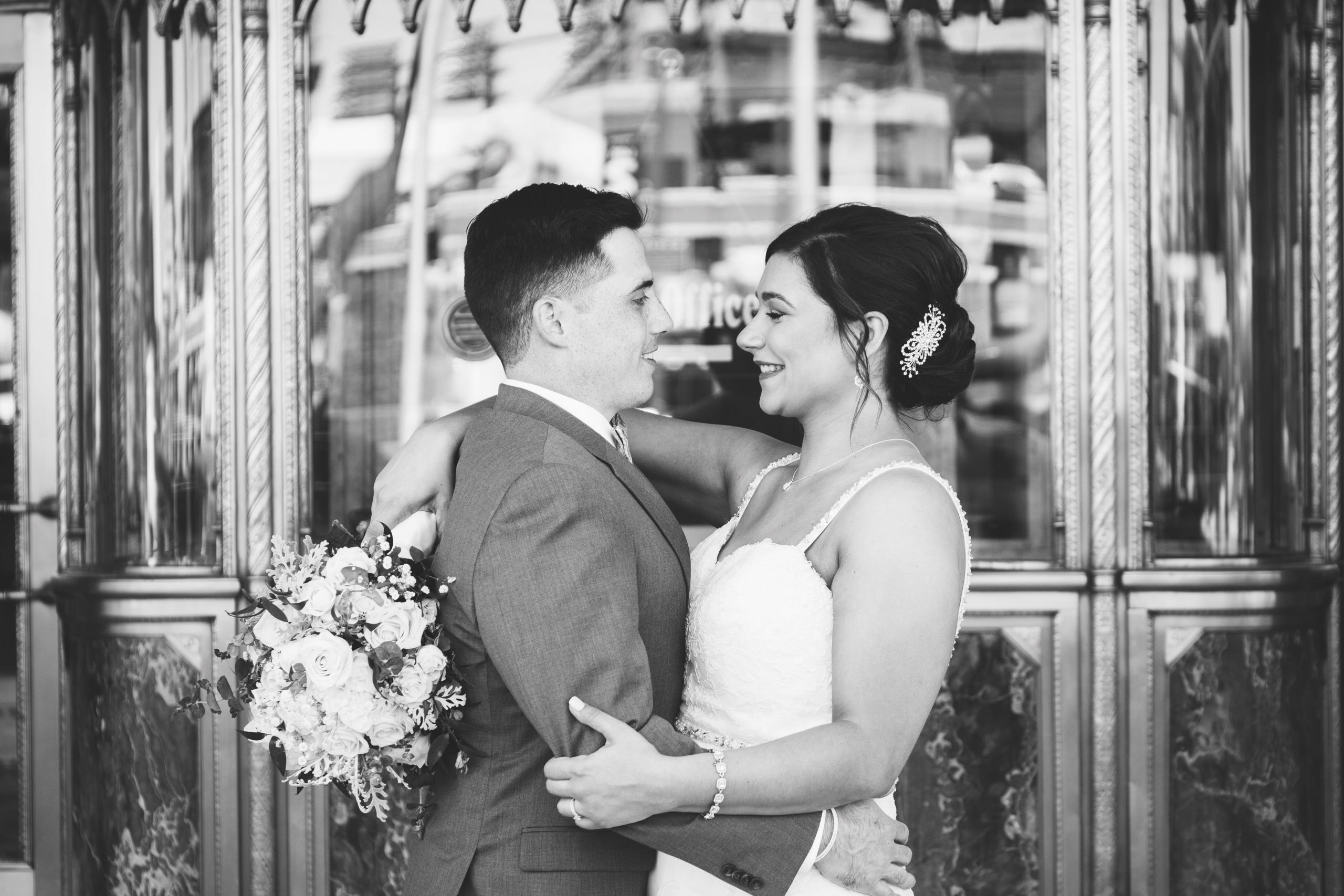 black and white wedding photography