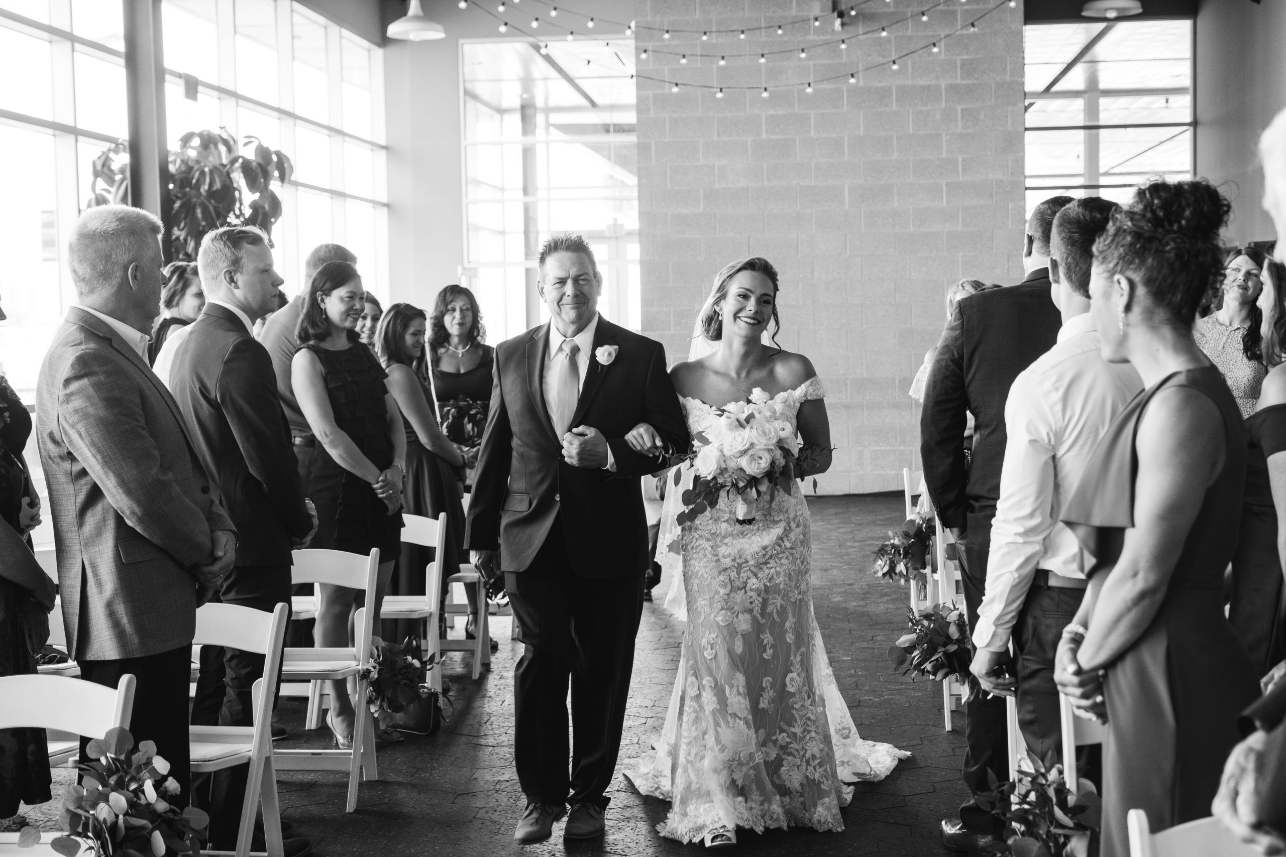 bride walking down aisle