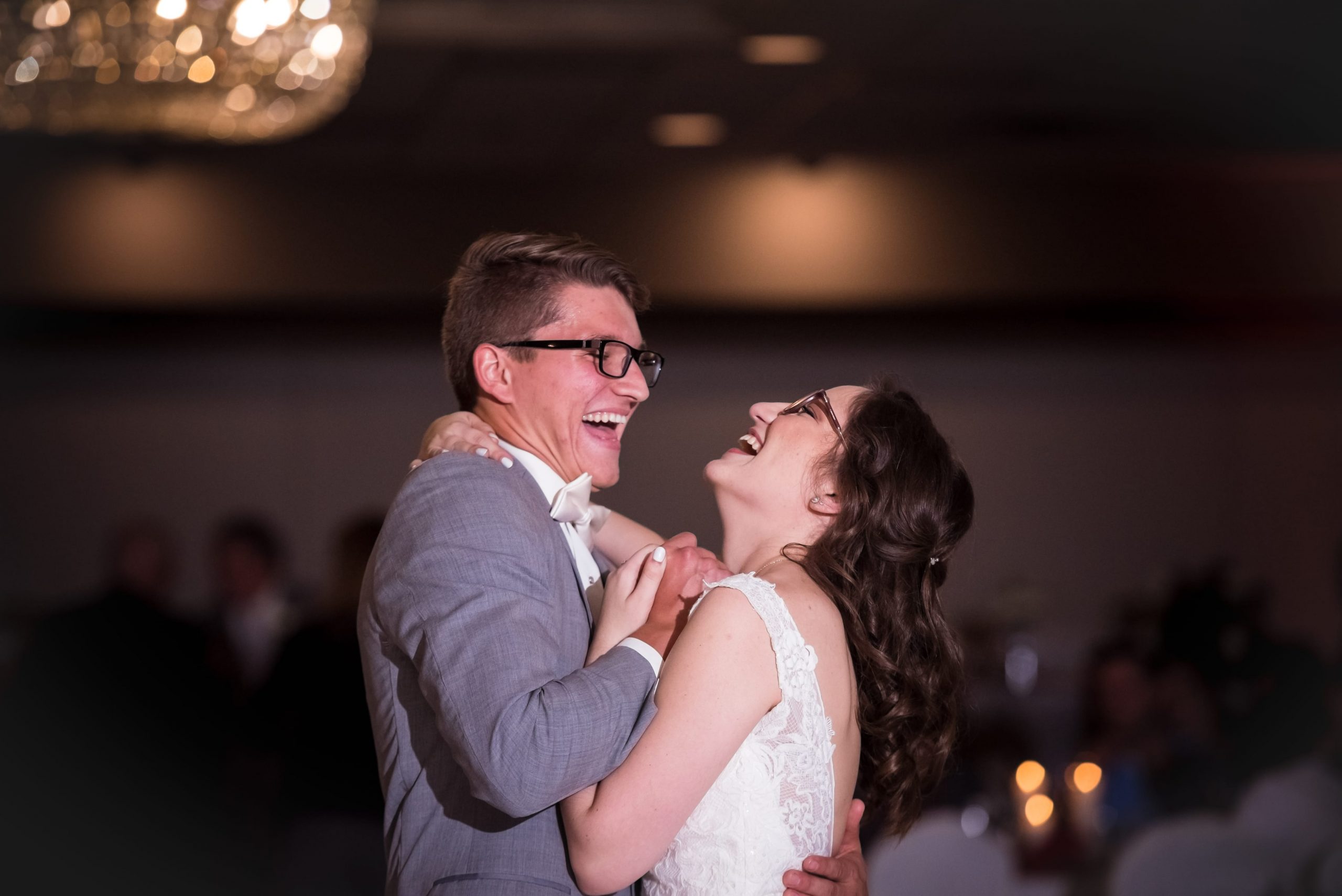 bride and groom first dance