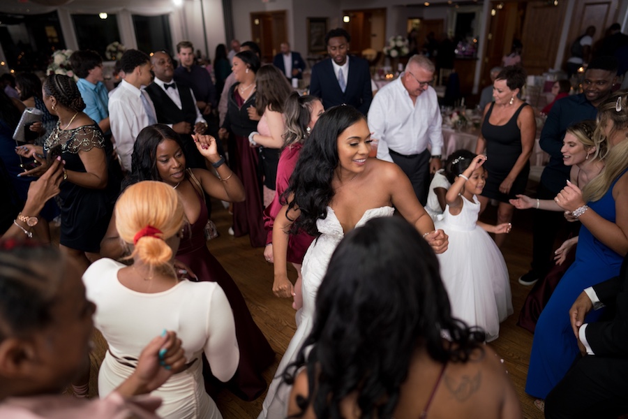 dezarae and charles wedding reception packed dance floor