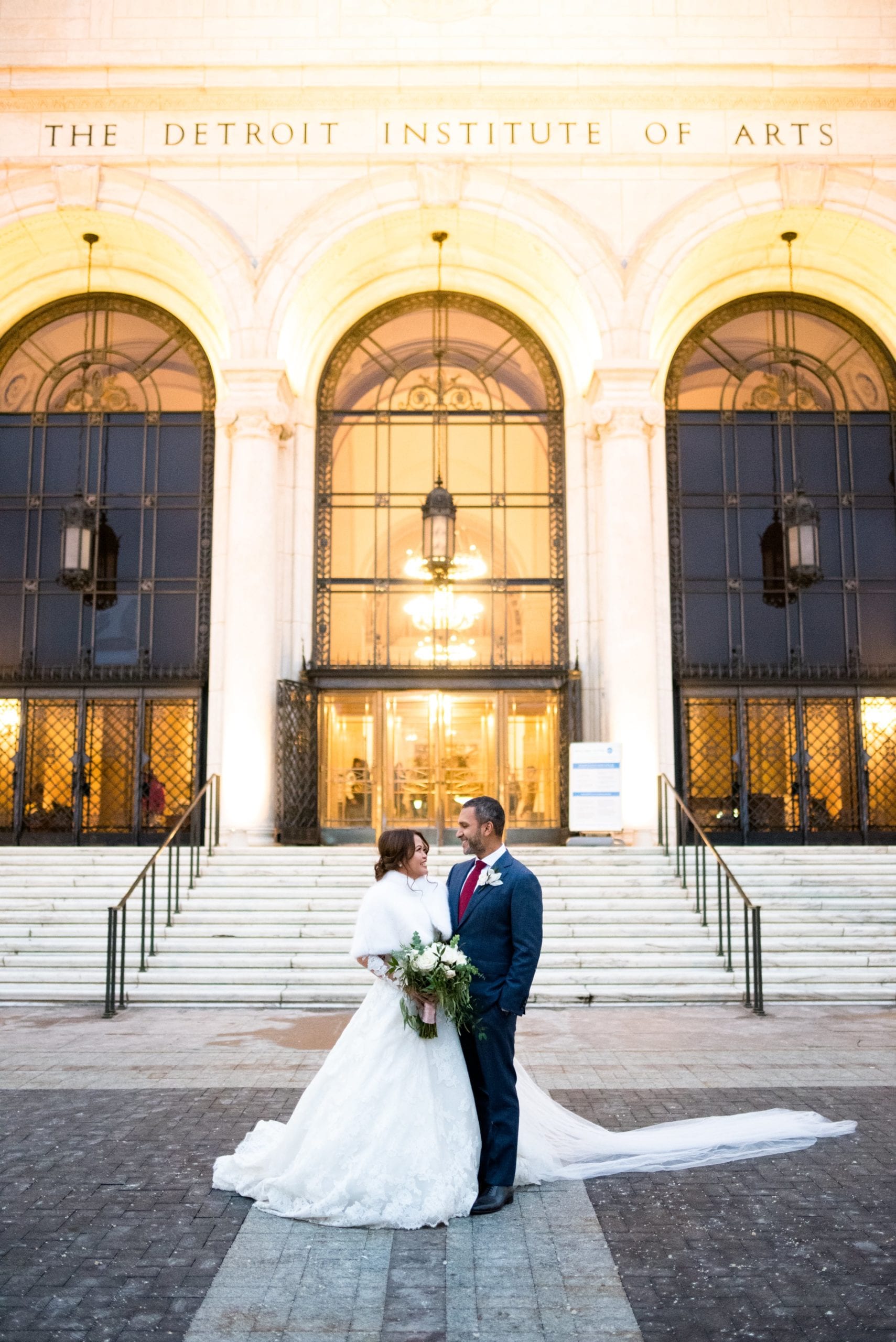 bride and groom at DIA