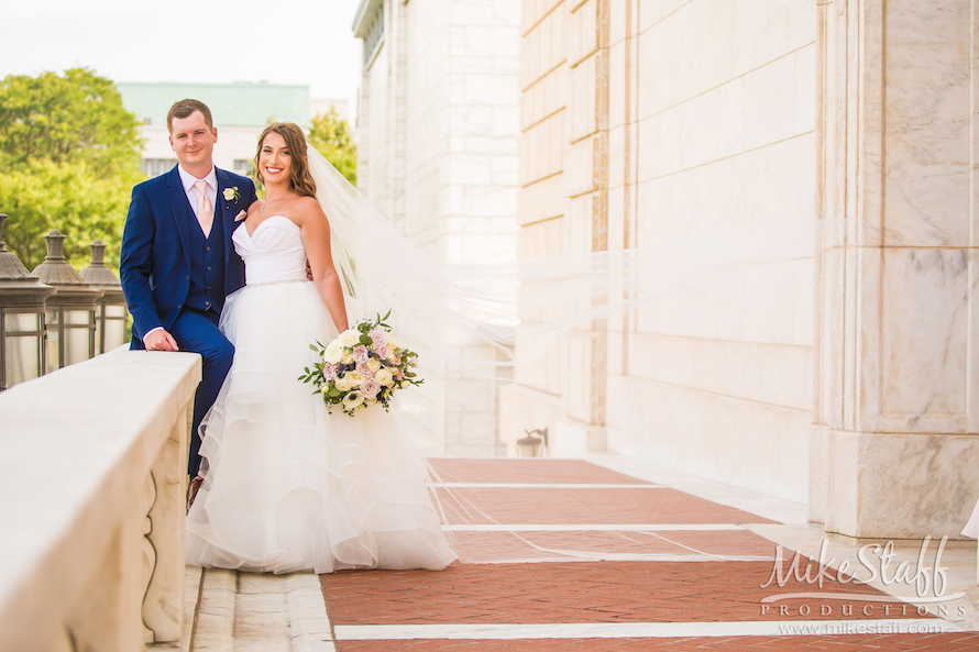 bride and groom at DIA