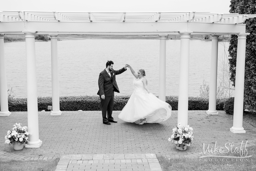 bride and groom at greystone wedding