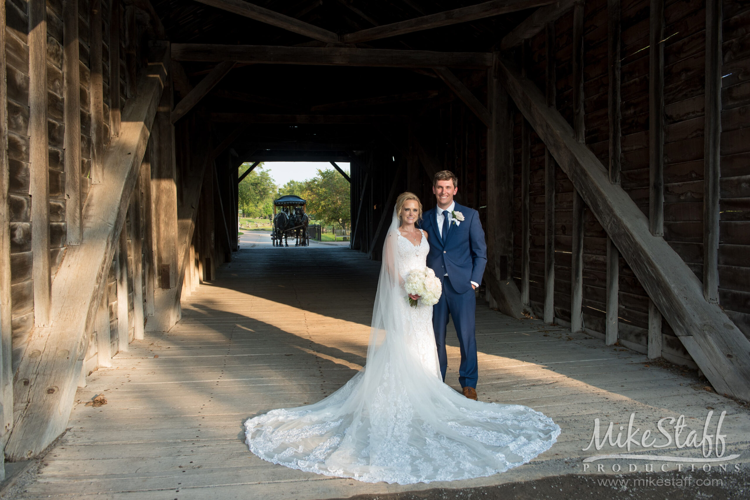 bride and groom at henry ford