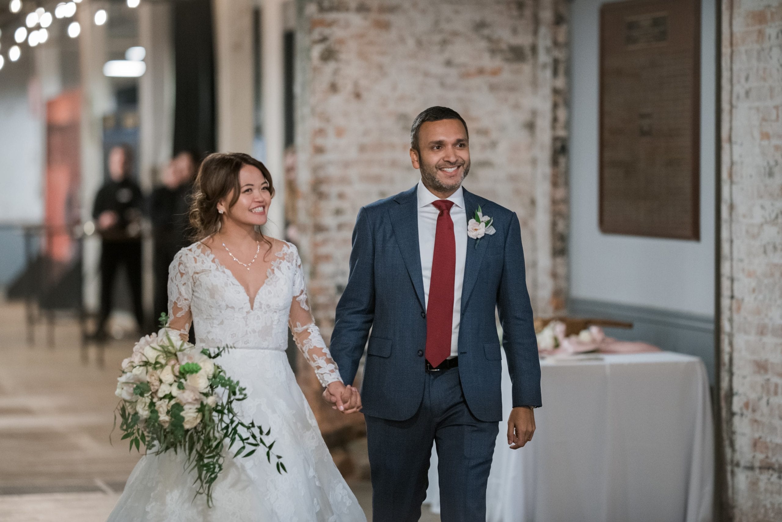 bride and groom grand entrance at Ford Piquette Avenue Plant