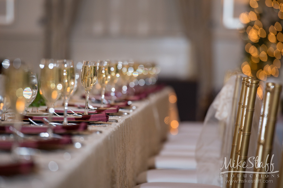 champagne toast at head table