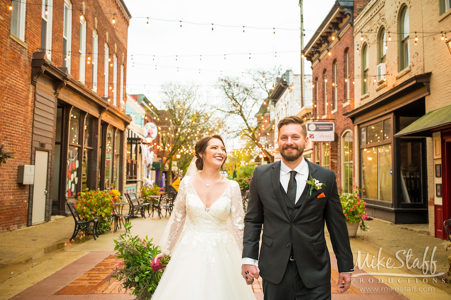 downtown holly bride and groom brooks wedding