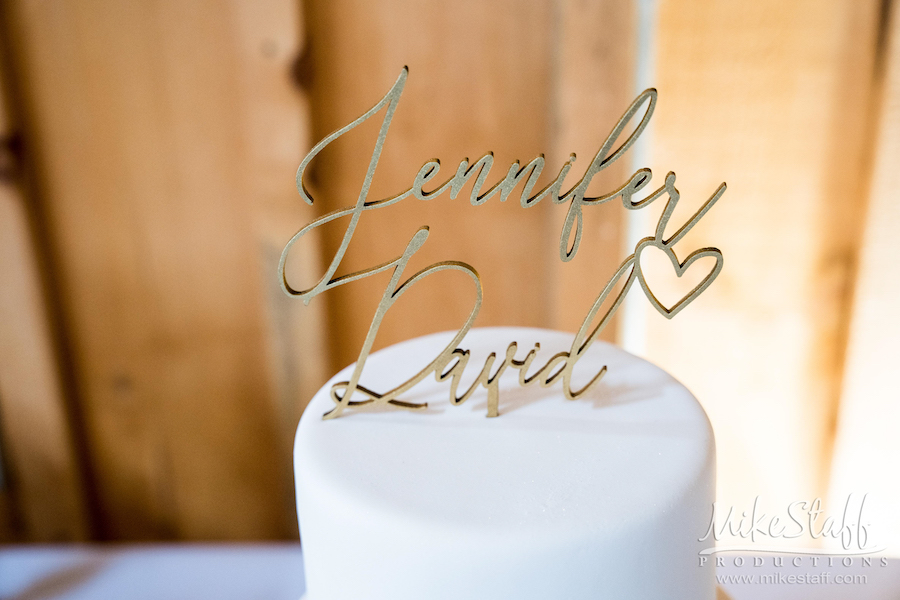 Jennifer and David cake topper