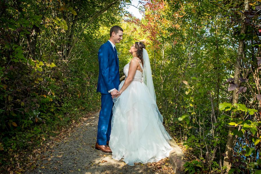 lindsay and logan wedding day romantics surrounded by trees