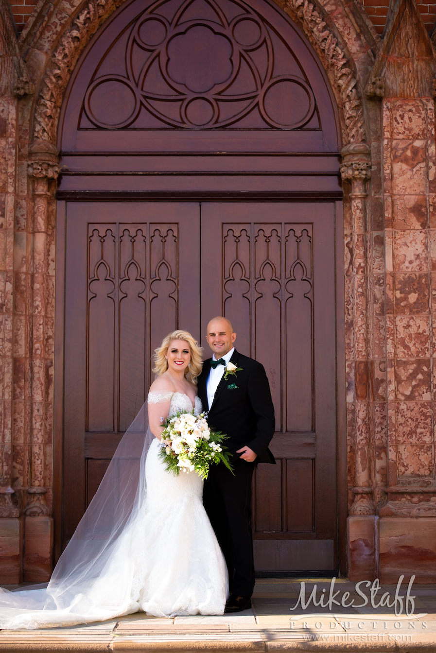 Megan and Matthew outside church