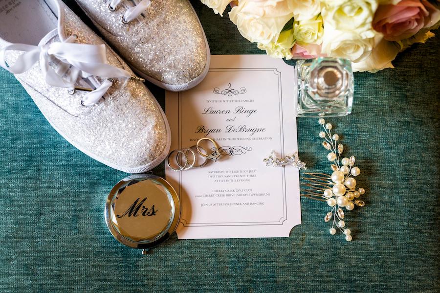 Mike Staff Productions Detroit Wedding Photographer_wedding details, invtiations and jewelry