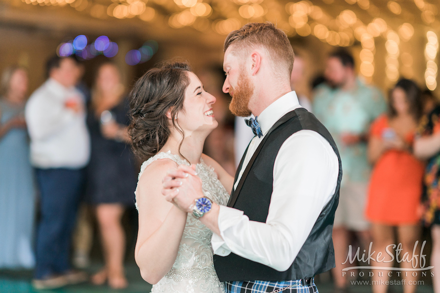 bride and groom first dance abby and garret