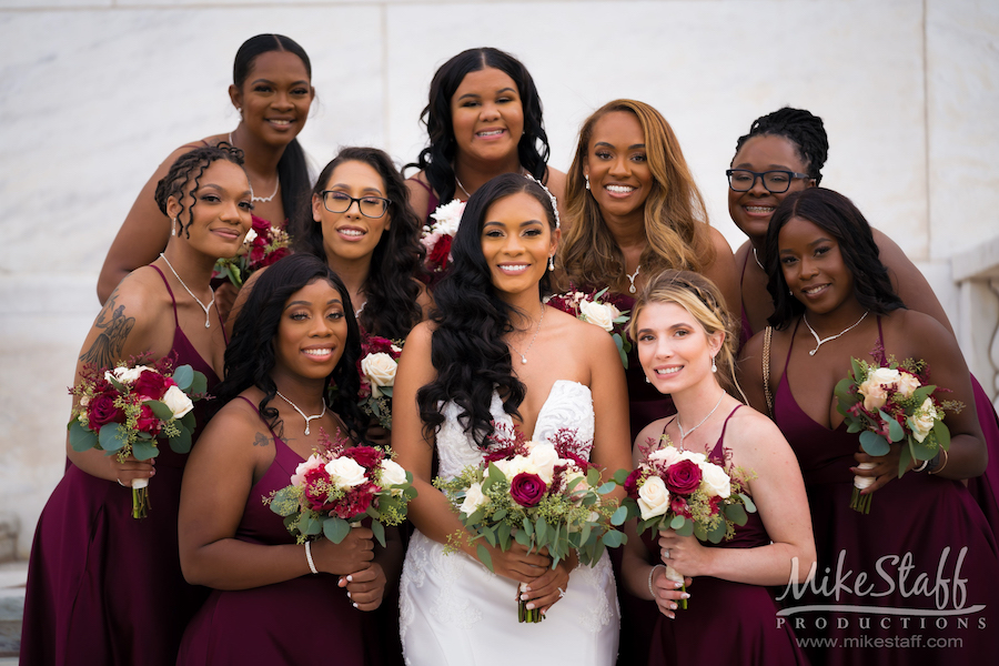 Dezarae bridal party at DIA