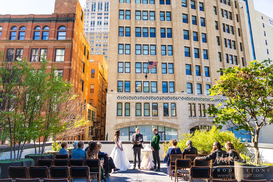 Shinola Hotel outdoor ceremony