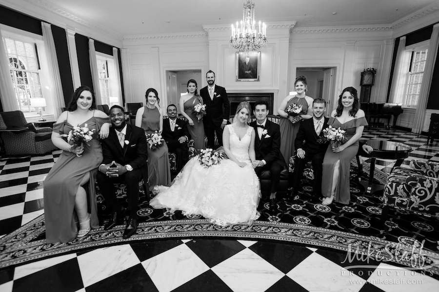 bridal party in the dearborn inn