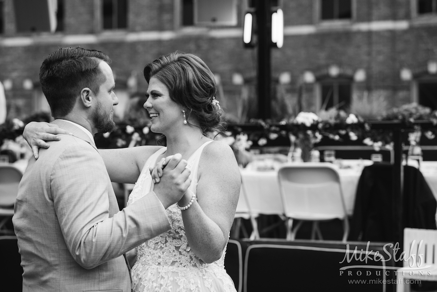 bride and groom dancing at Delmar Detroit