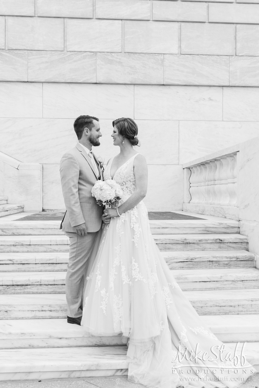 bride and groom at DIA