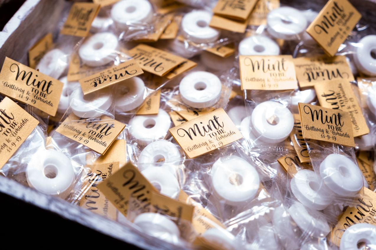 mints at wedding reception