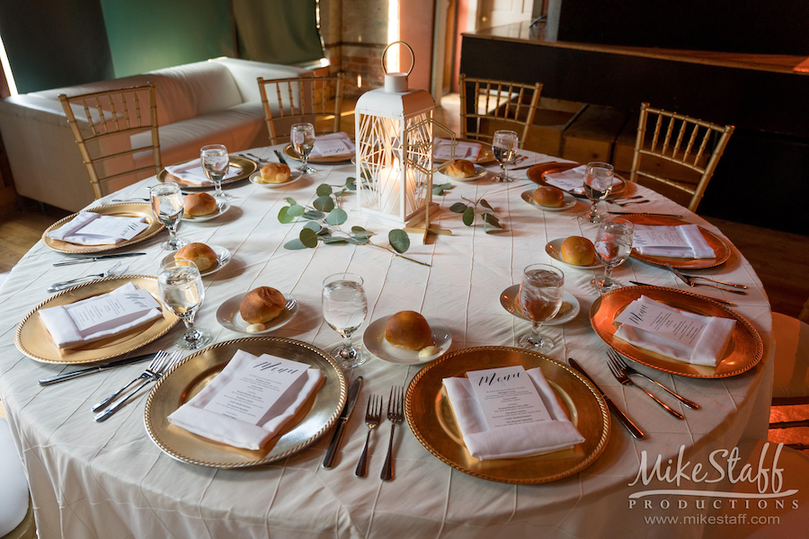 reception table at crofoot