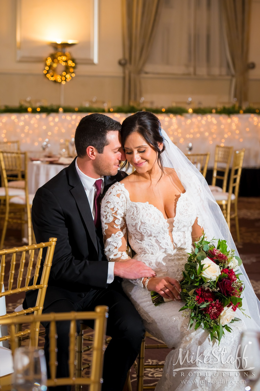 romantics wedding photo at inn at st johns ballroom