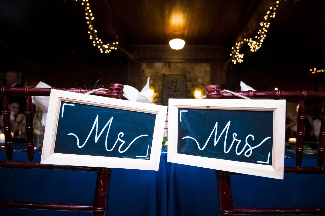 rustic mr and mrs signs