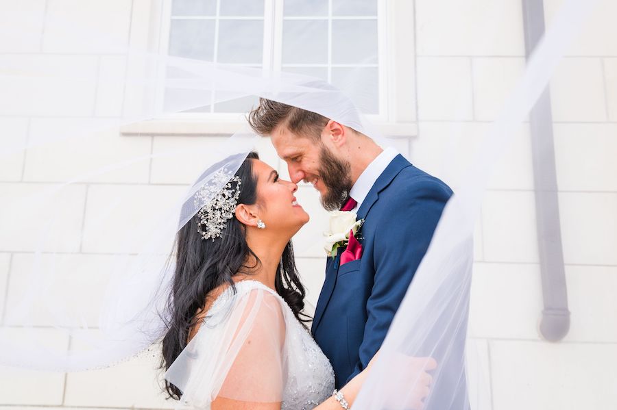 wedding photography under veil