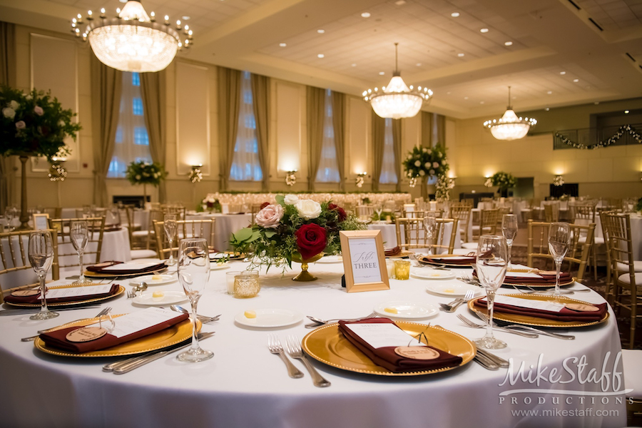 wedding reception at inn at st johns ballroom