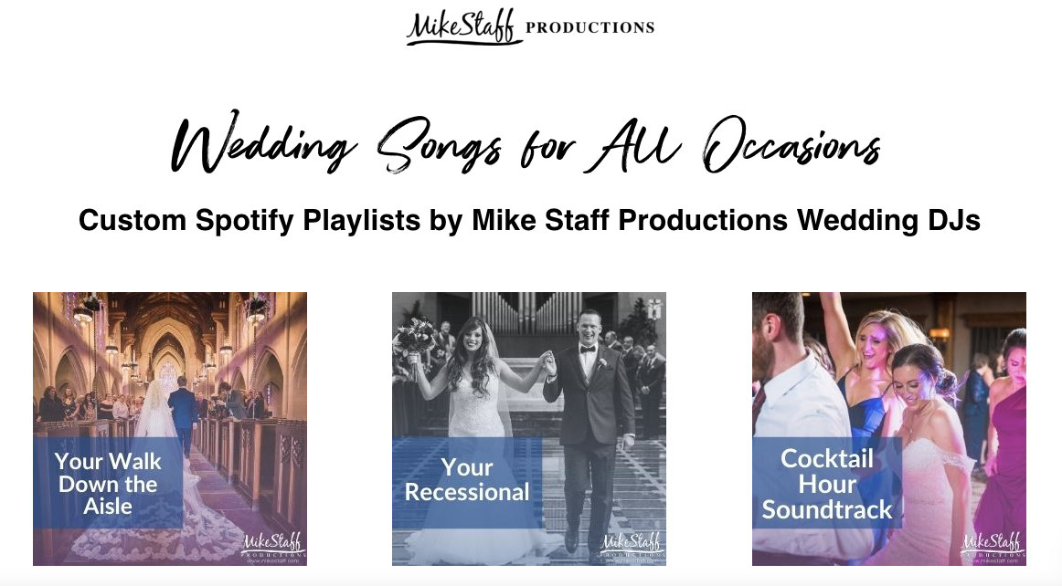 Detroit Wedding DJ playlists